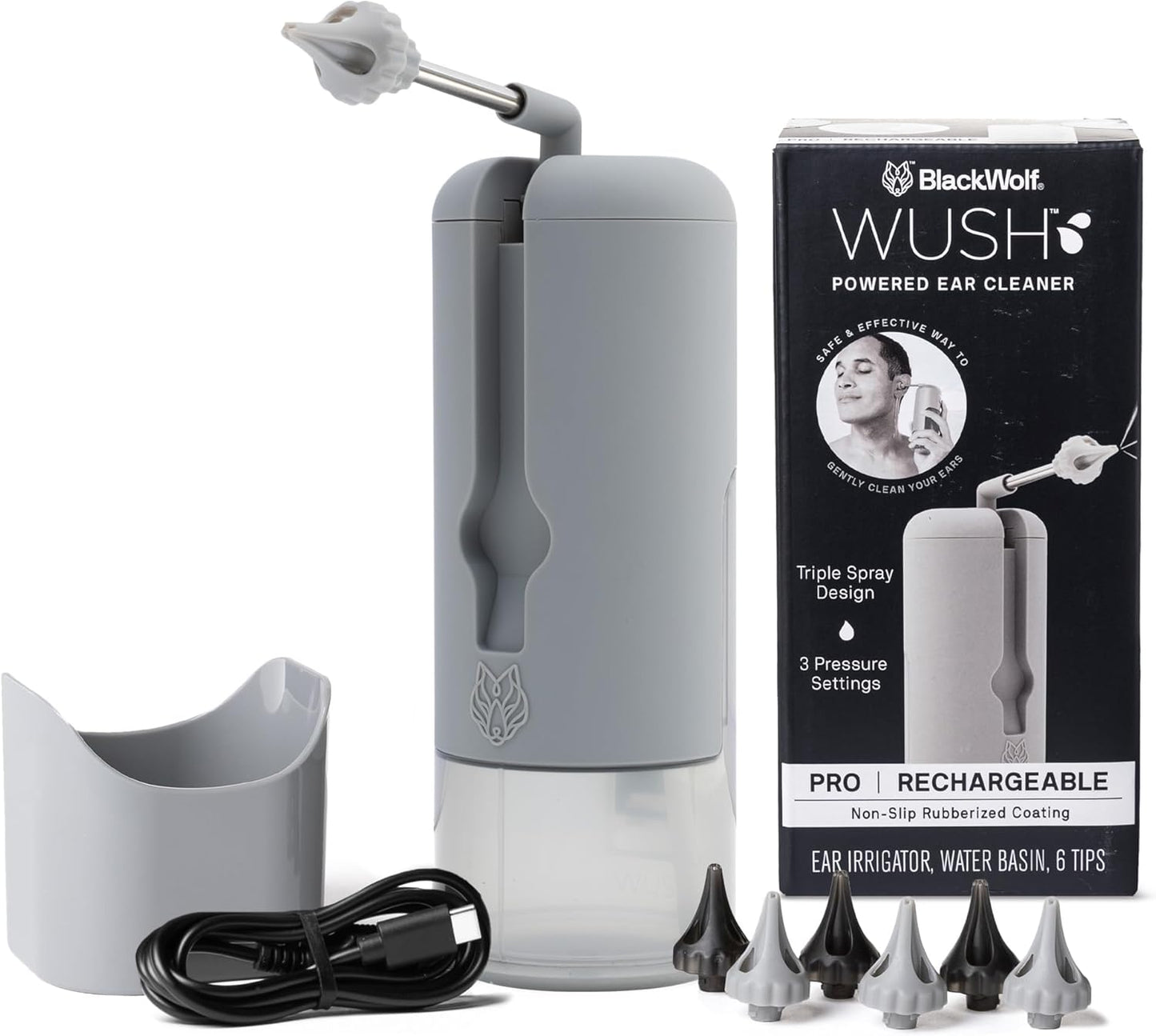 Wush Pro Deluxe Water Powered Ear Cleaner for Effective Wax Removal