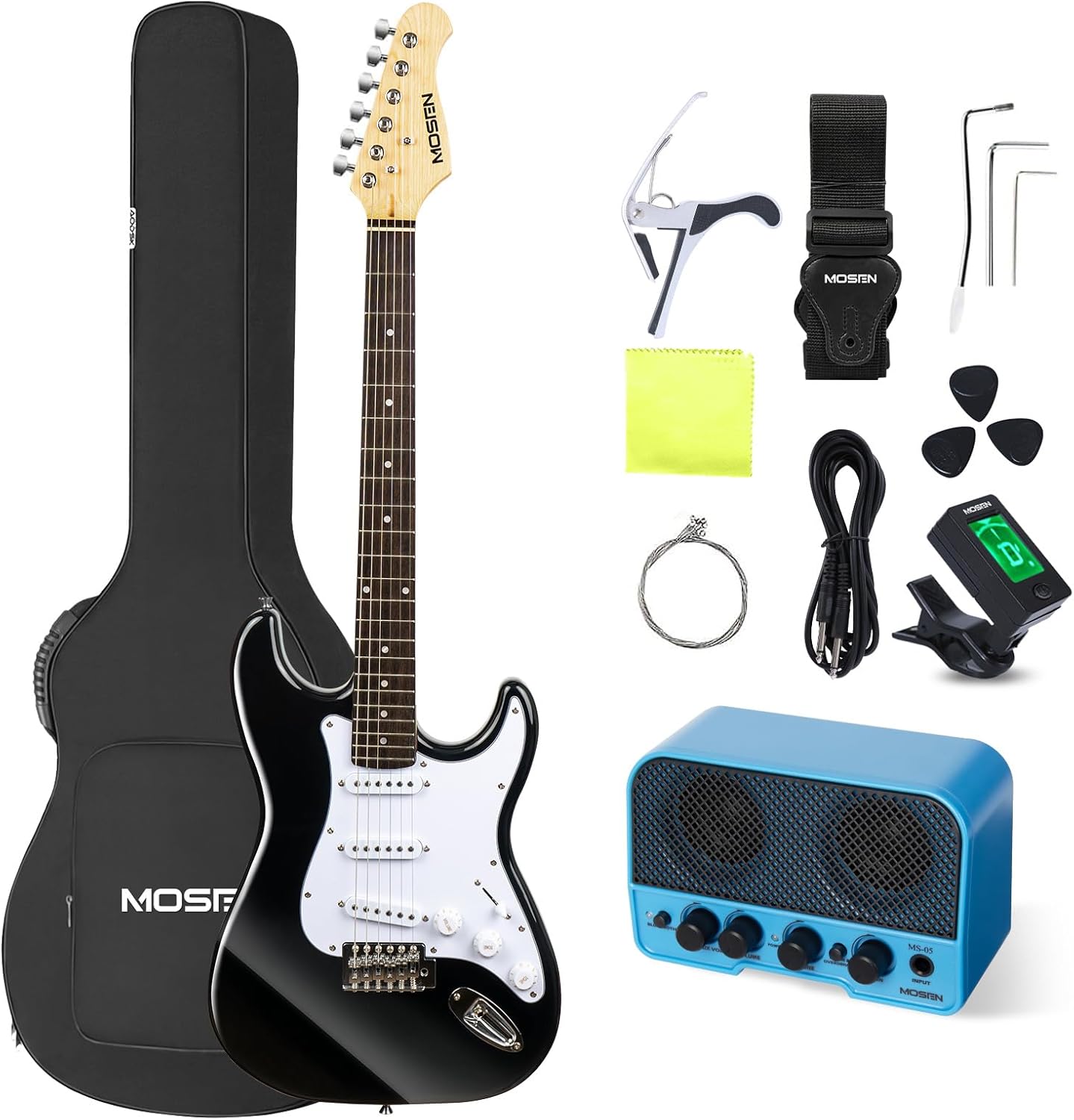 MOSEN 39in Full Size Beginner Electric Guitar Starter Kit Review