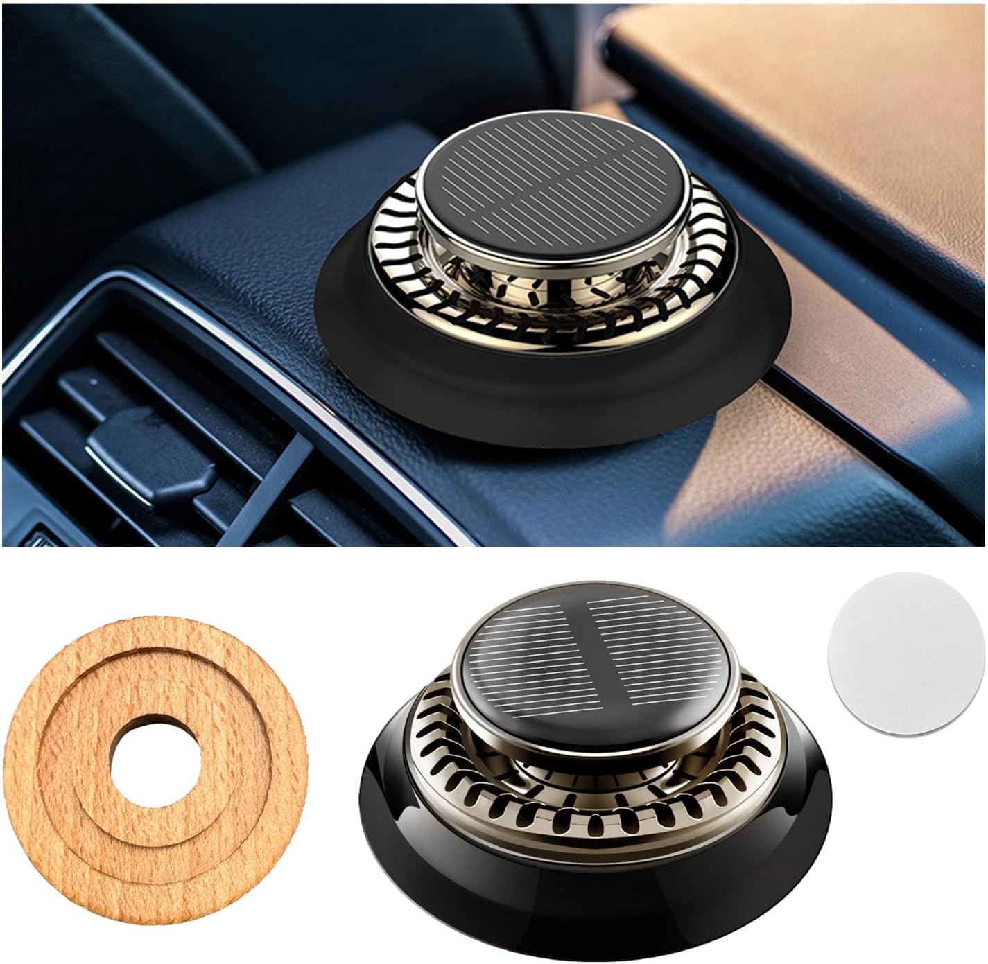 Solar-Powered Rotating Car Air Freshener ~ Aromatherapy on the Go! 