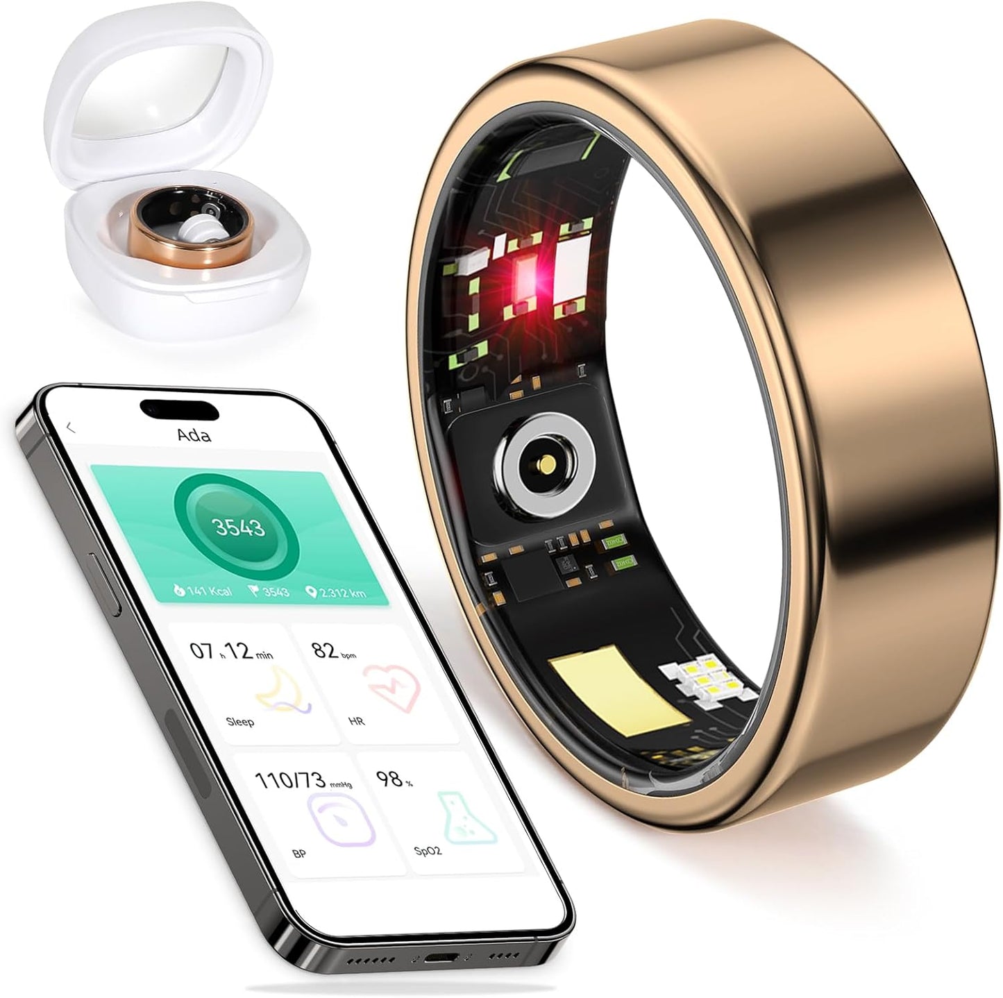 Health Tracker Fitness Sleep Monitor Smart Ring for Women