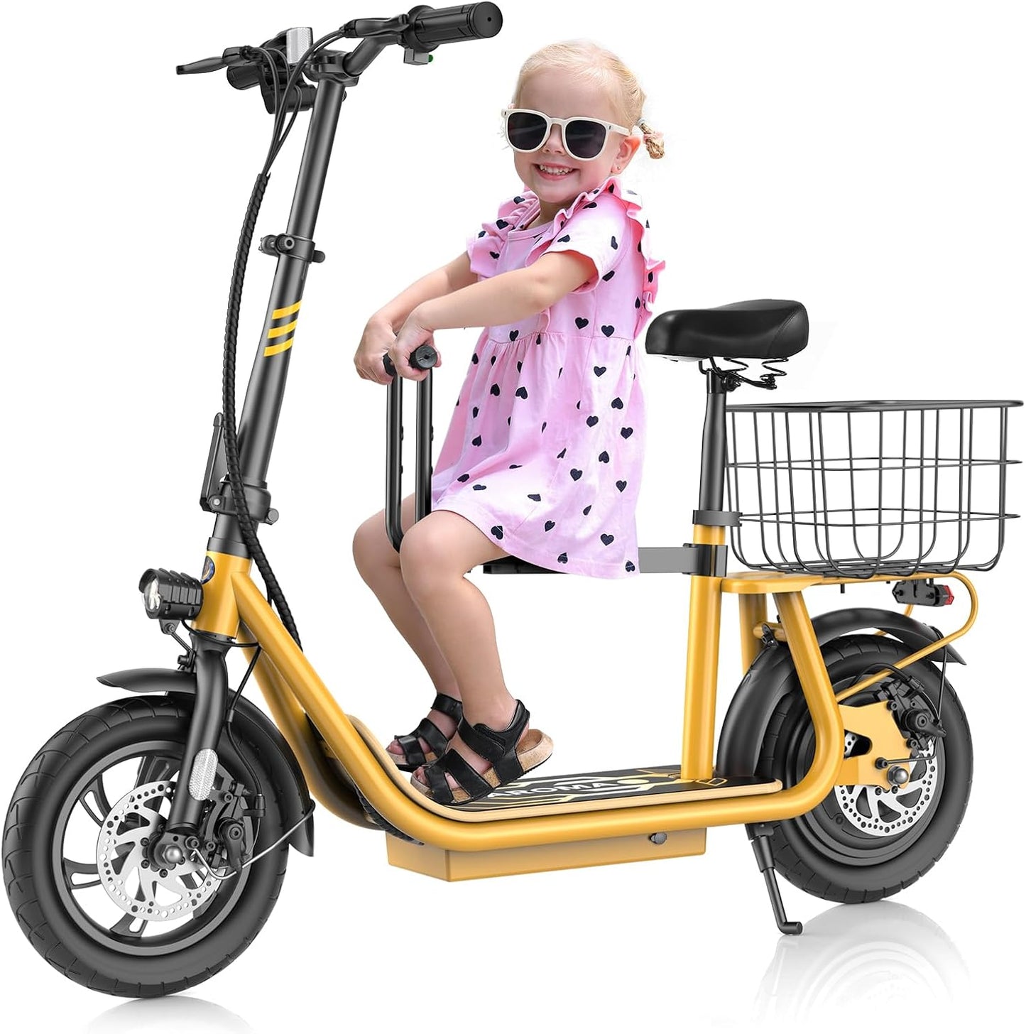 Caroma Peak 1200W Electric Scooter for Adults with Child Seat