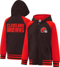 Ultra Game Youth NFL Super Soft Full Zip Varsity Hoodie - Cozy Team