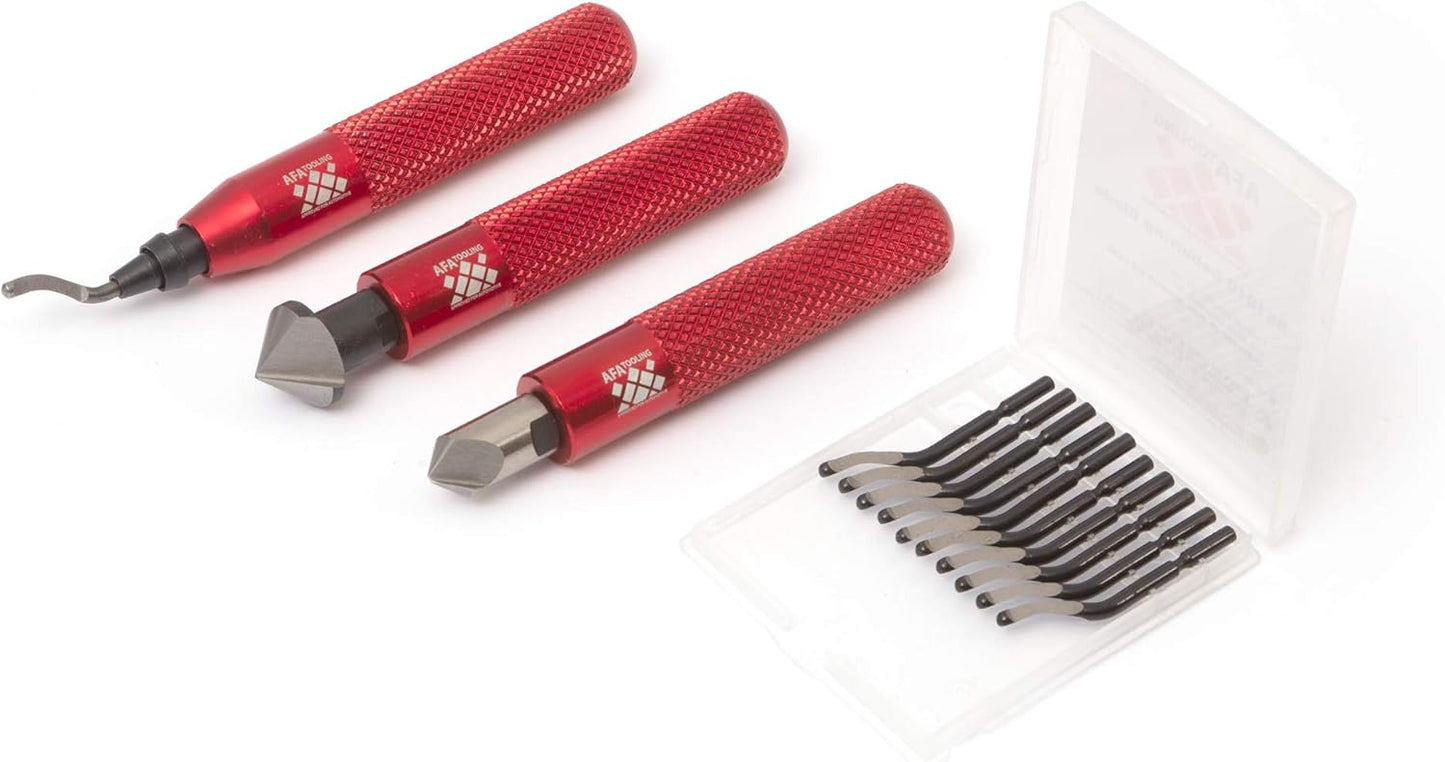 Deburring Tool with 11 Blades for Precision Edge Finishing