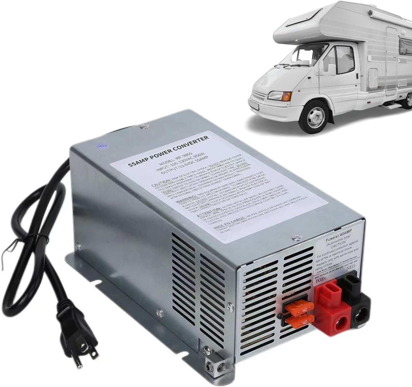 WF-9855 55 Amp RV Power Converter Charger for Reliable Power