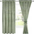 Hiasan Velvet Curtains 72 inch Blackout Thermal Insulated Drapes