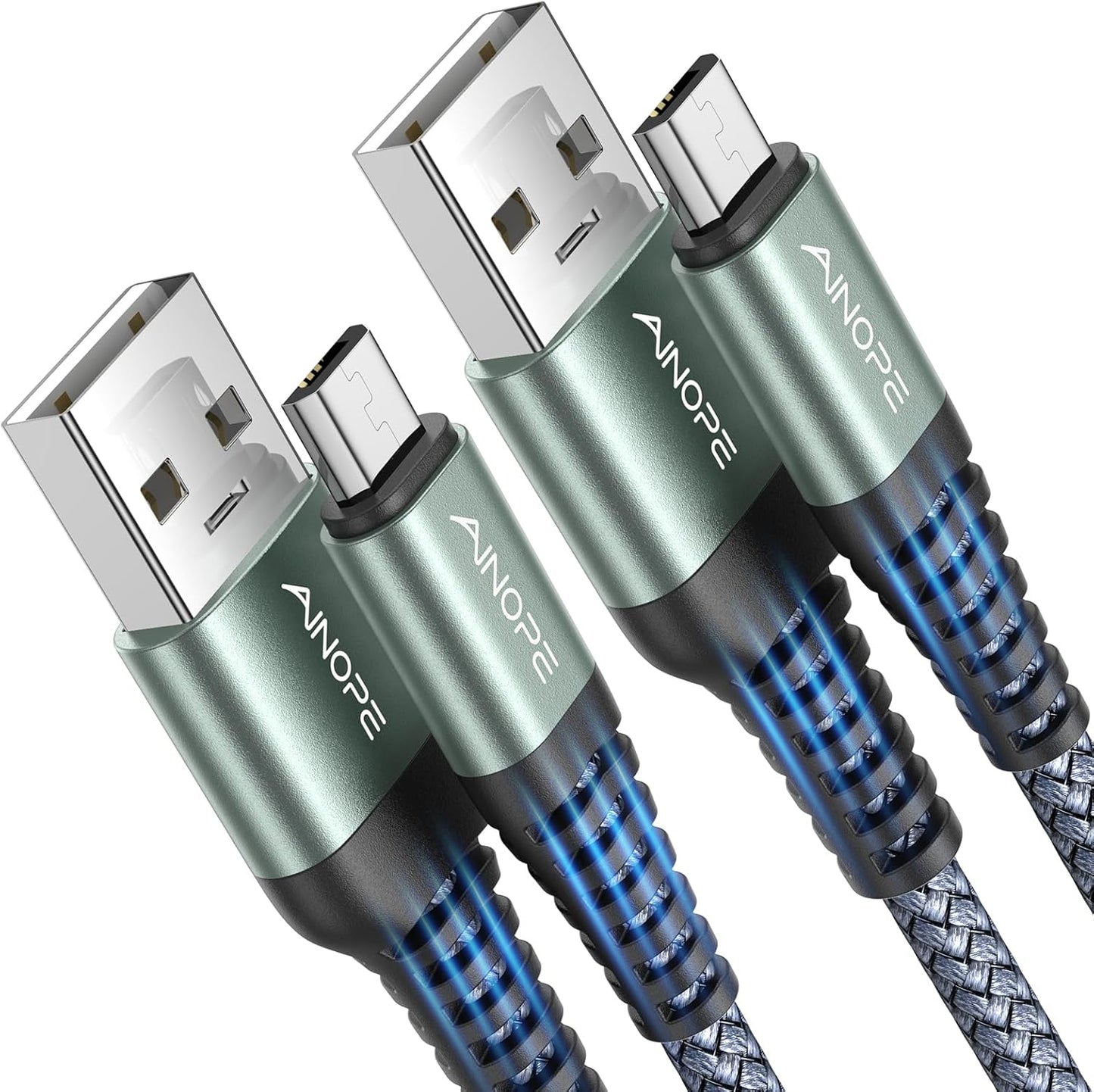 AINOPE Unbreakable Micro USB Cable [2Pack, 6.6FT] - Fast Charging for Kindle