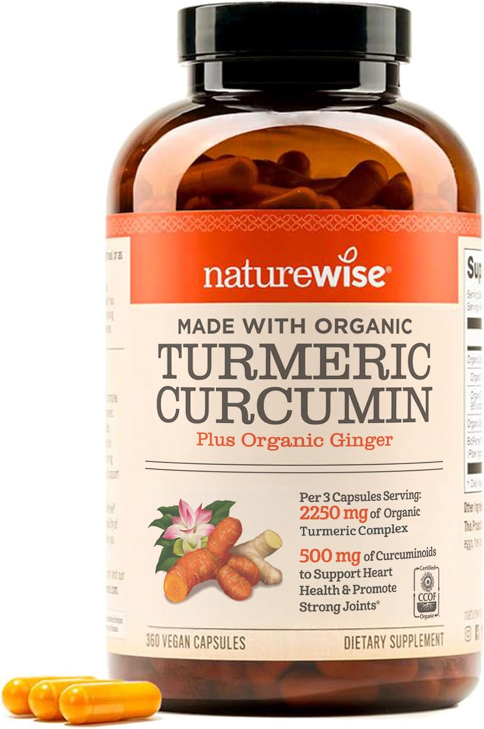 NatureWise Curcumin Turmeric 2250mg for Joint and Immune Health