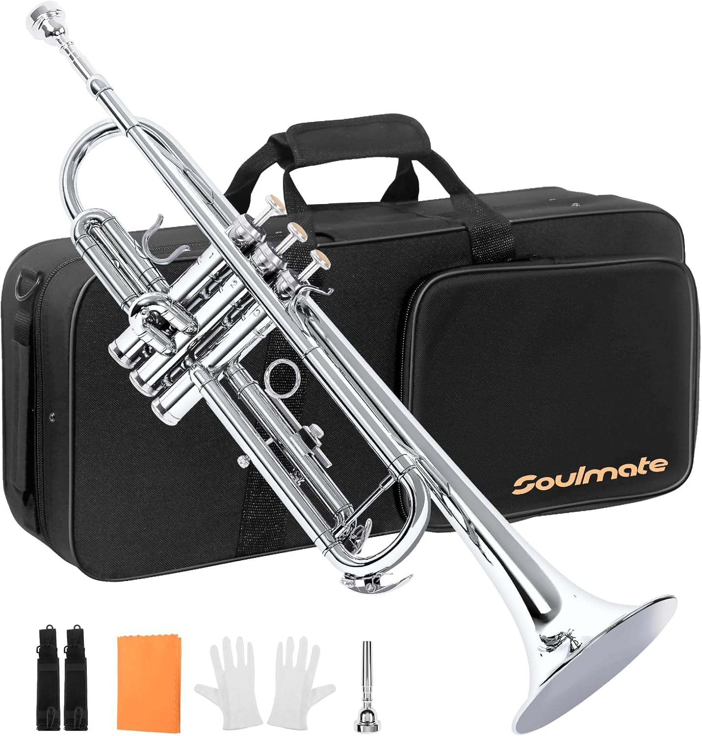 Soulmate Bb Trumpet Professional Set with Hard Case and Accessories