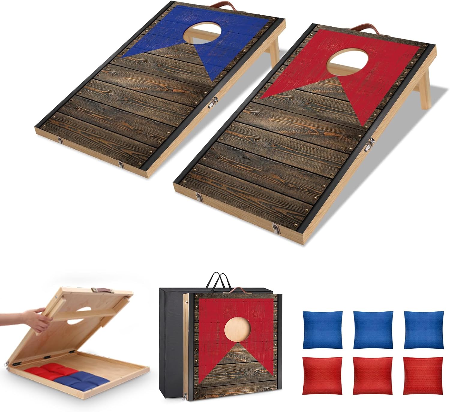 Portable Cornhole Board Set for Fun Indoor and Outdoor Games