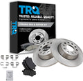 TRQ Rear Brake Pad & Rotor Kit Compatible with Select Audi & VW