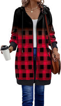 Zeagoo Women's Long Zip Up Hooded Sweatshirt - Cozy Oversized Tunic