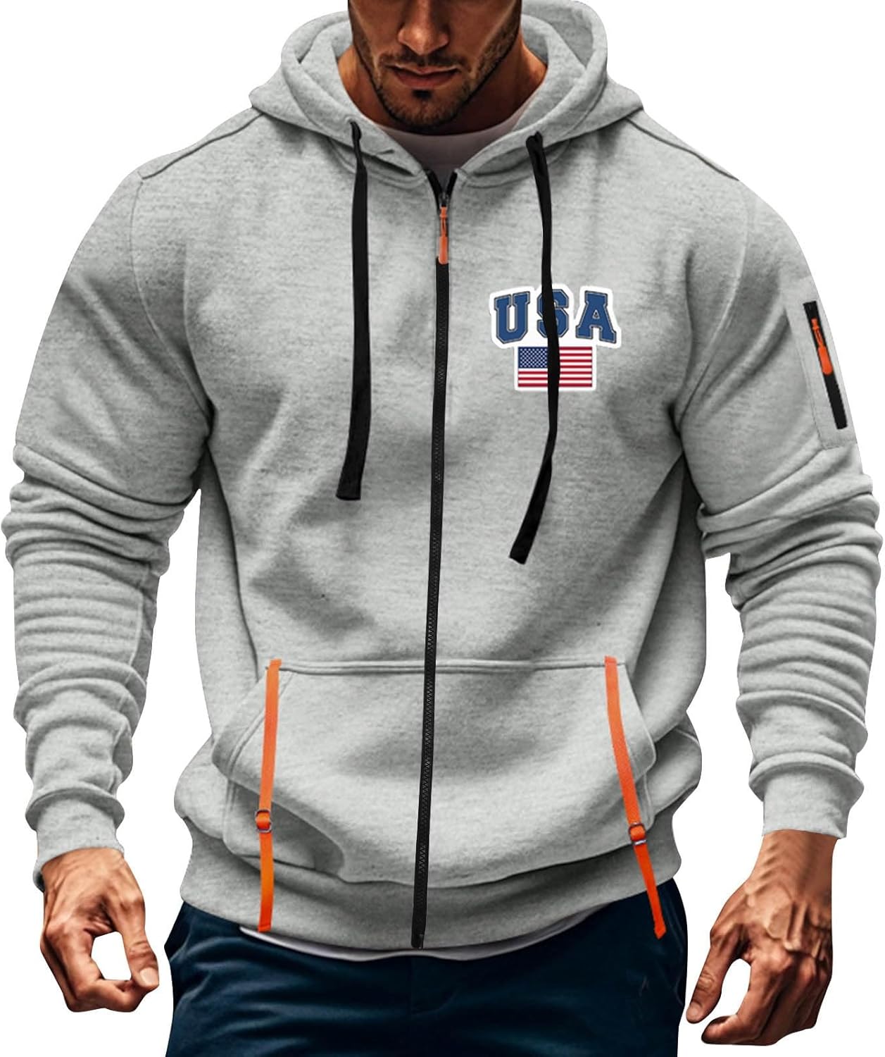 Men's Tactical Graphic Hoodie - Lightweight & Cozy