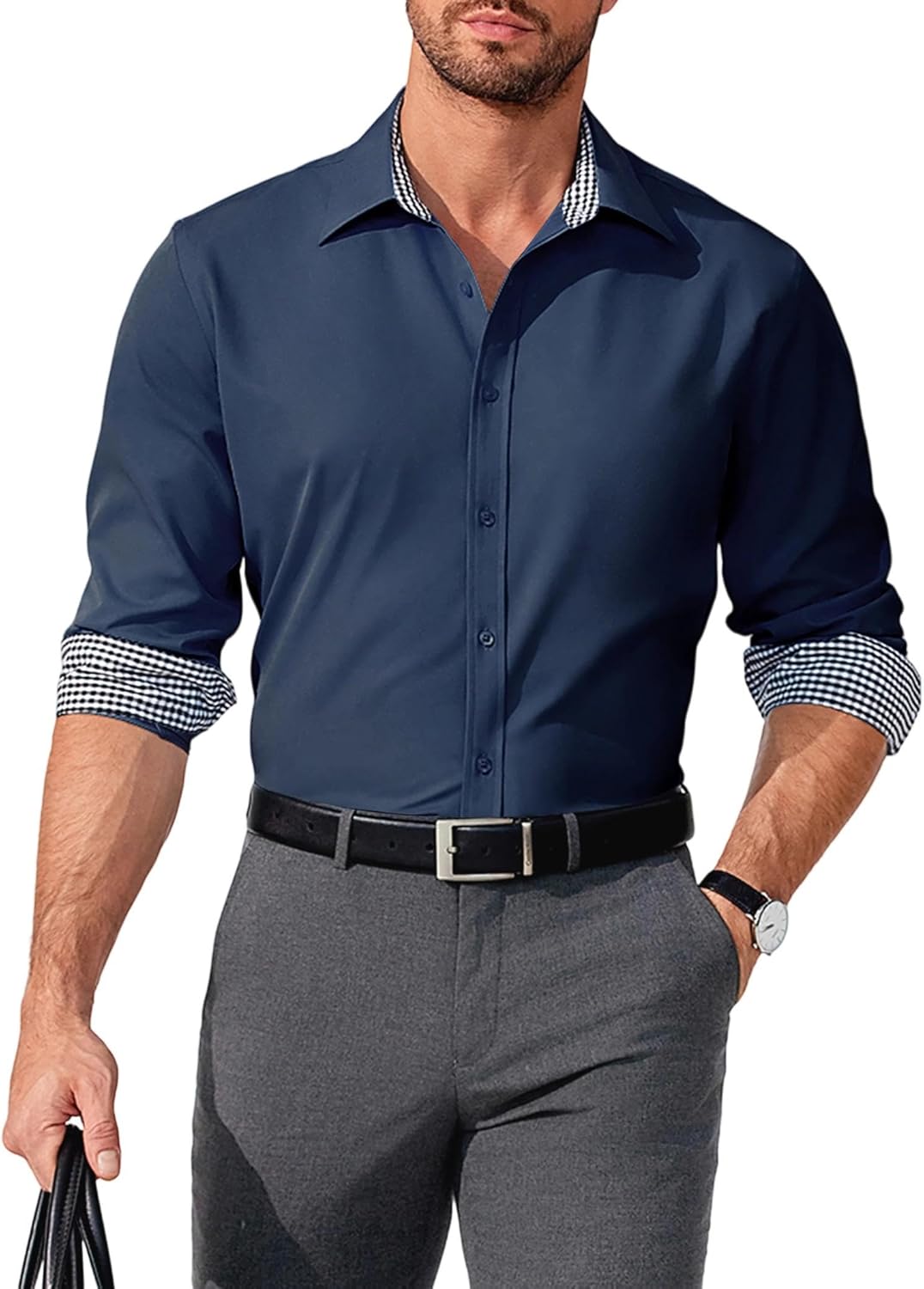 COOFANDY Men's Dress Shirt Long Sleeve Casual Button Down Style