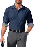 Men's Slim Fit Dress Shirt Long Sleeve Button Down - Wrinkle Free