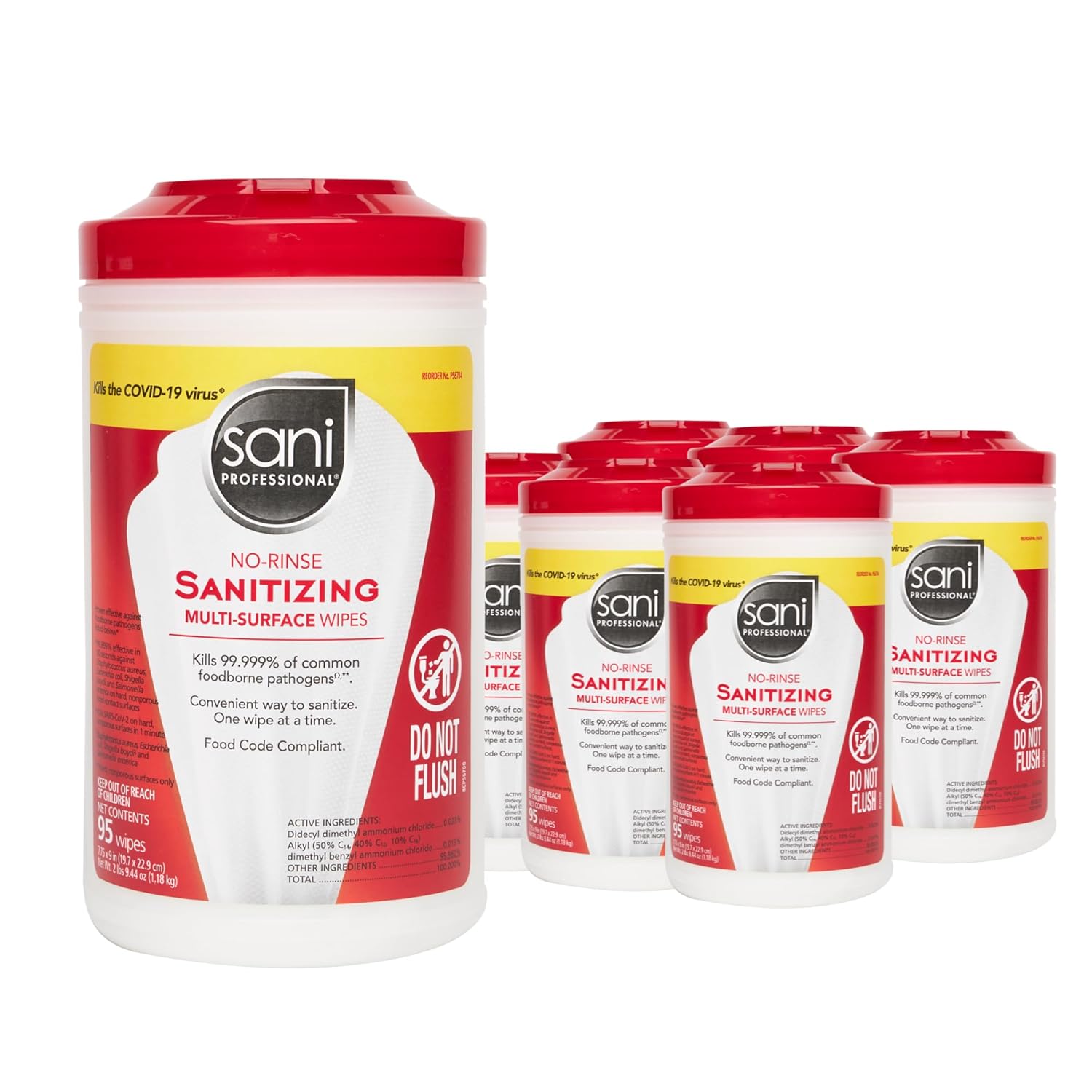PDI Sani-Professional Sanitizing Wipes for Food Contact Surfaces