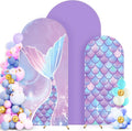 Set of 3 Mermaid Arch Backdrop Cover 8ft 7.2ft 6.6ft - Spandex Fitted