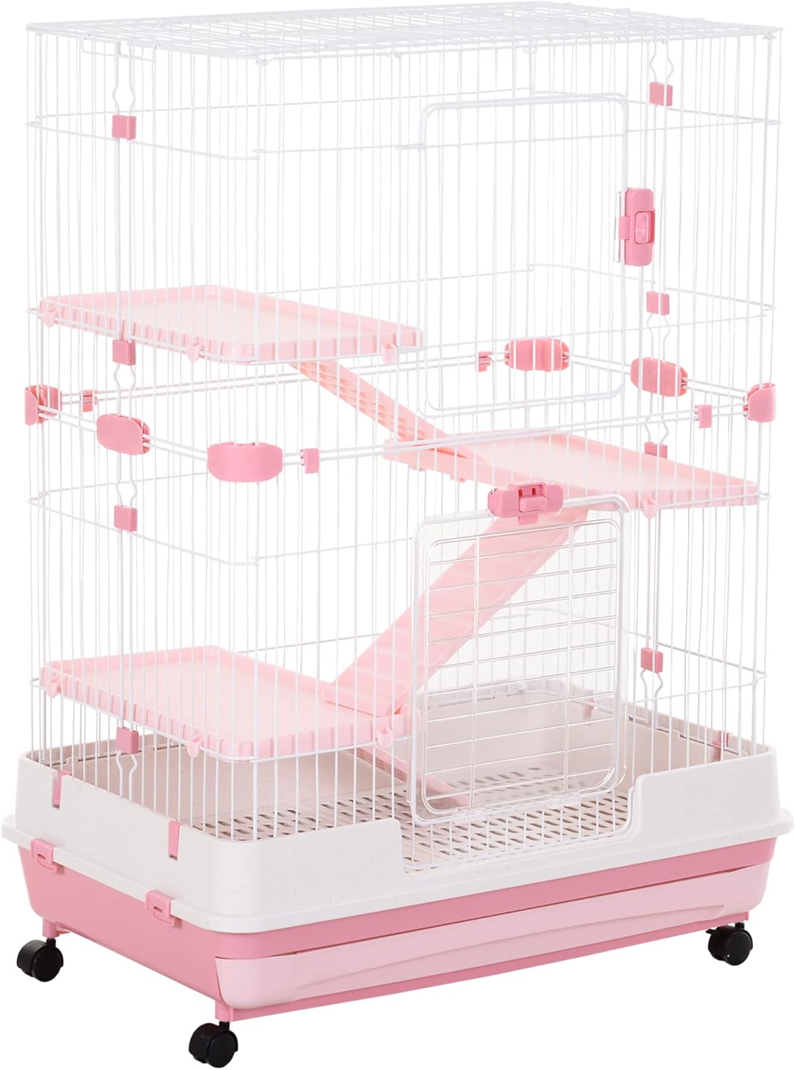 PawHut 4-Level Small Animal Cage for Rabbits and Chinchillas