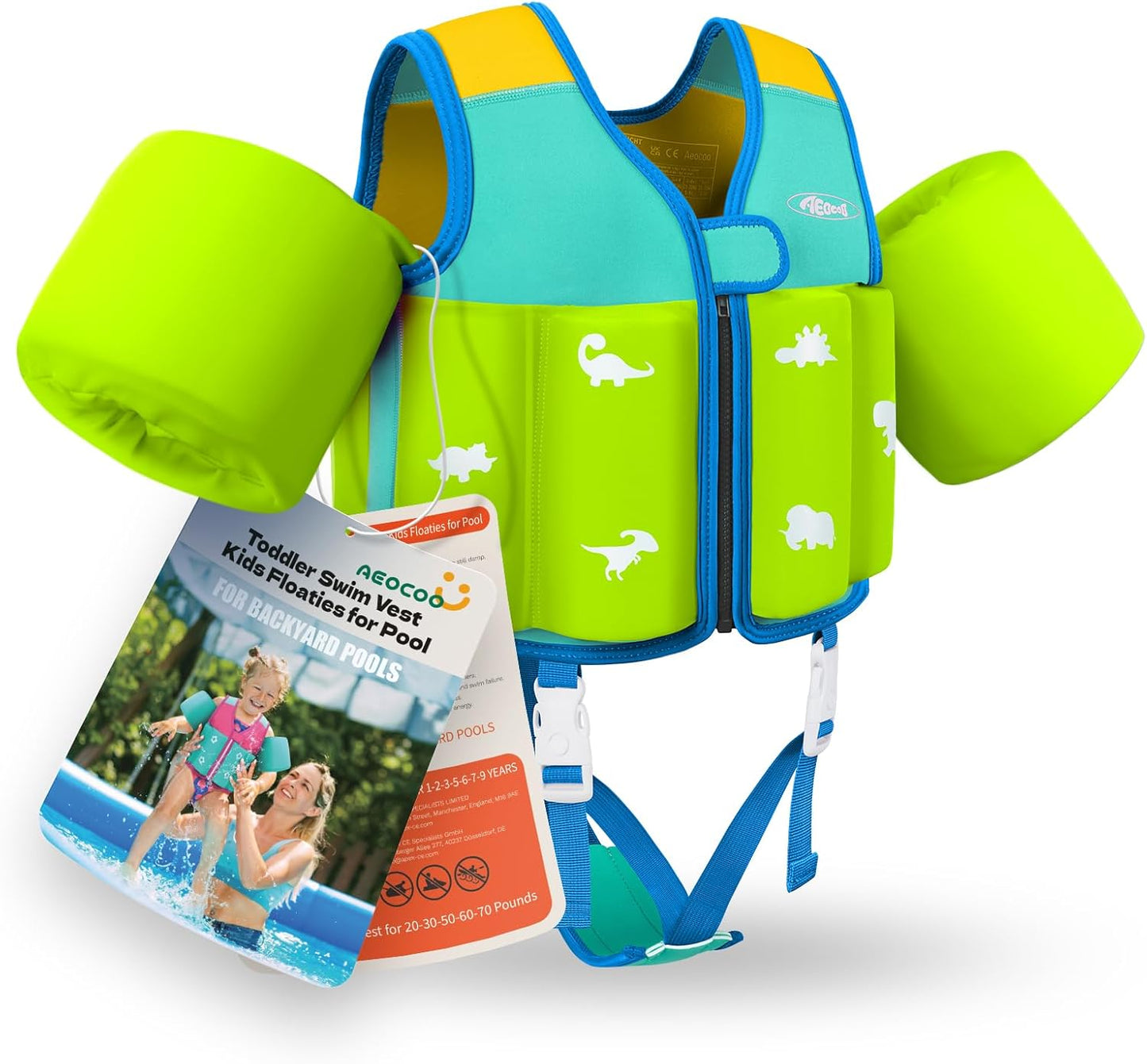 Kids Pool Floaties for Ages 1-9, Comfortable Swim Vest Design