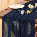 Cheesecloth Table Runner 35in x 120in Navy Blue - Rustic Boho Decor