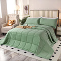 Oversized King Comforter 128x120 for All Seasons in Sage Green