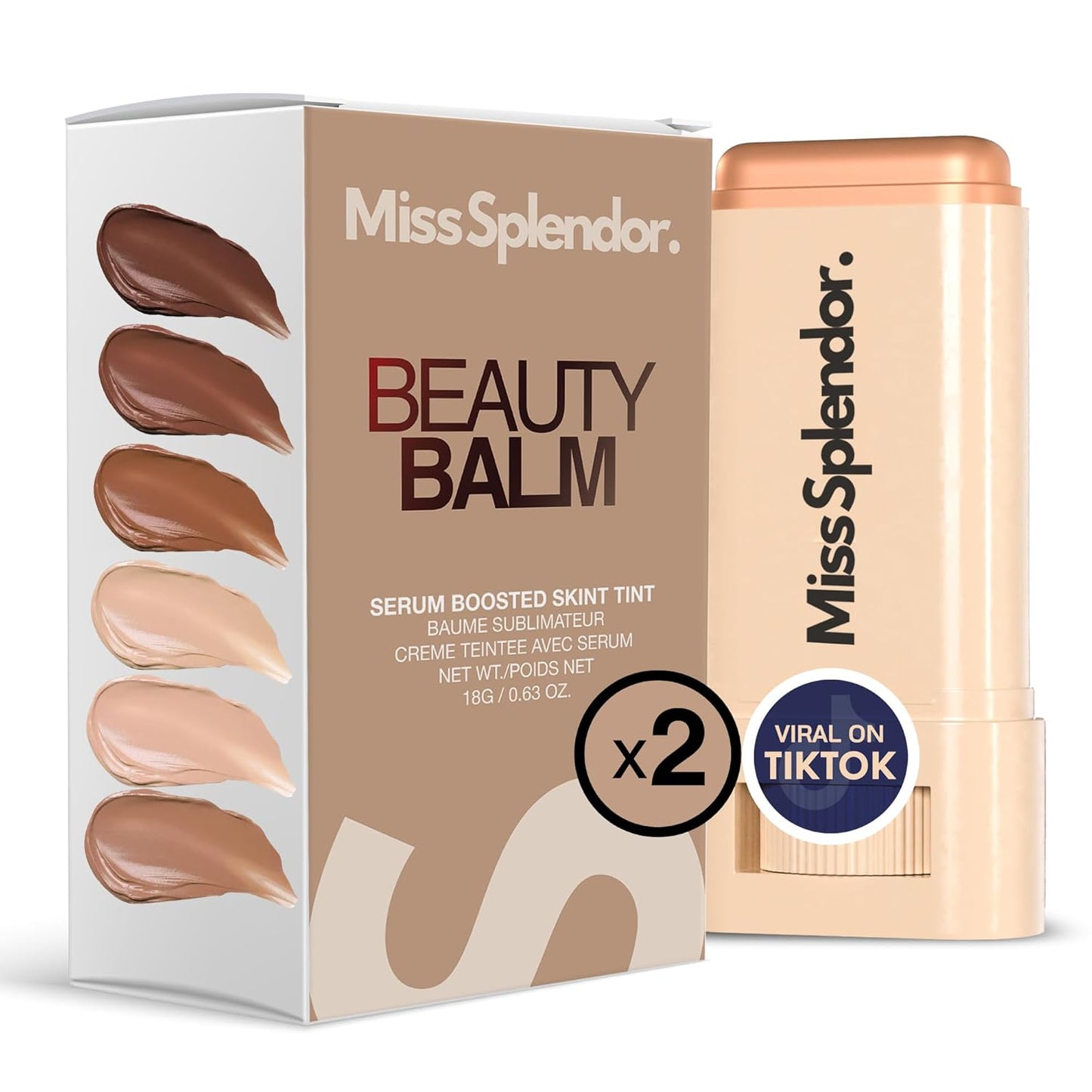 Beauty Balm Skin Tint 2 Pack for Black Women - Serum-Boosted