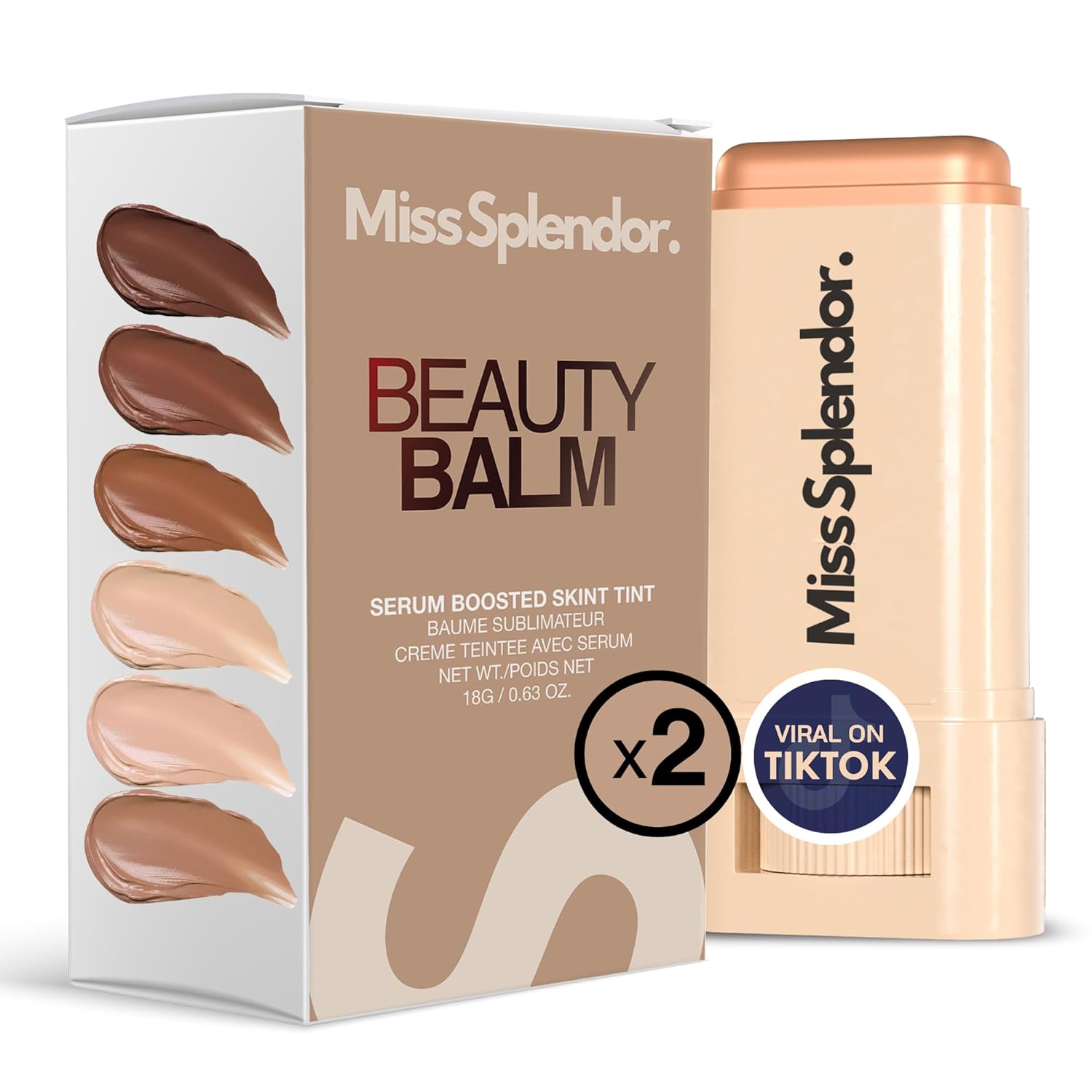 Beauty Balm Skin Tint 2 Pack for Black Women - Serum-Boosted