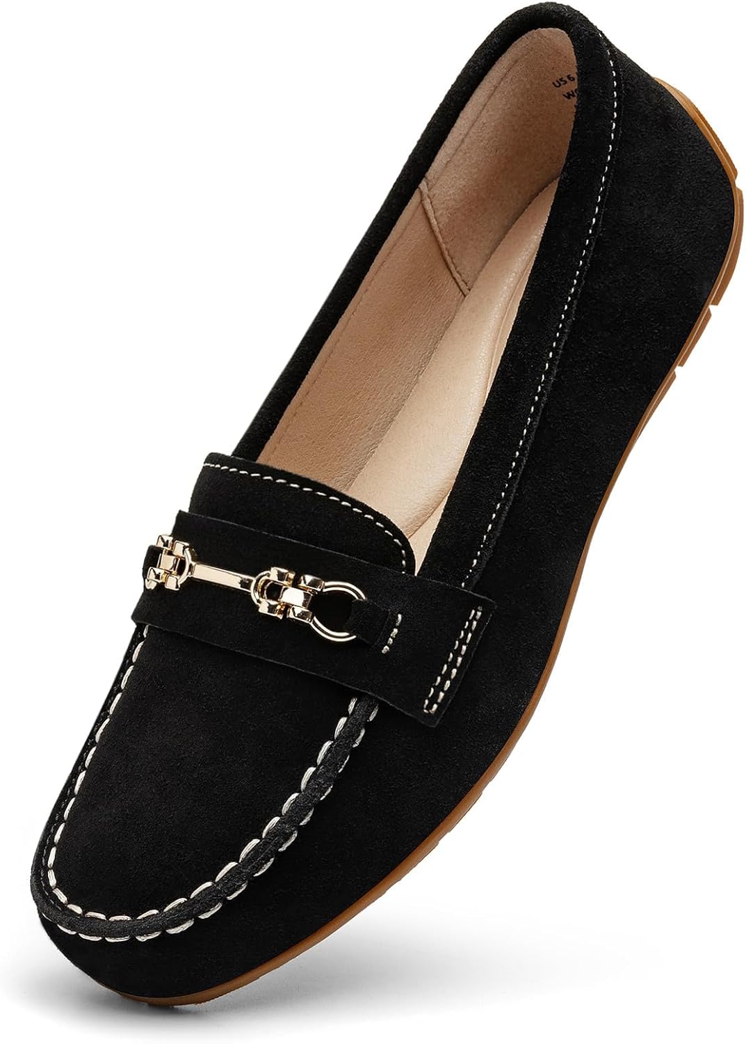 Women's Comfortable Lightweight Suede Leather Loafers Slip-Ons