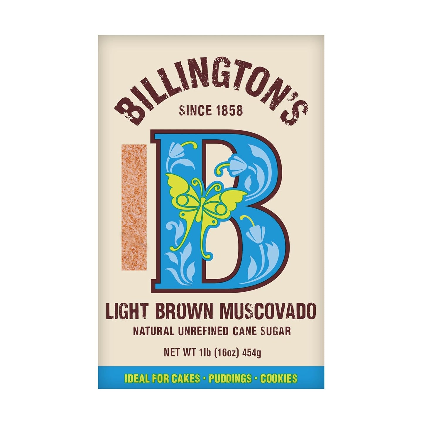 Billington's Natural Light Brown Muscovado Sugar for Baking