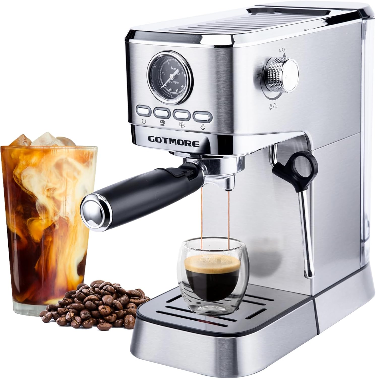 Compact Espresso Maker with Milk Frother - Barista's Dream!