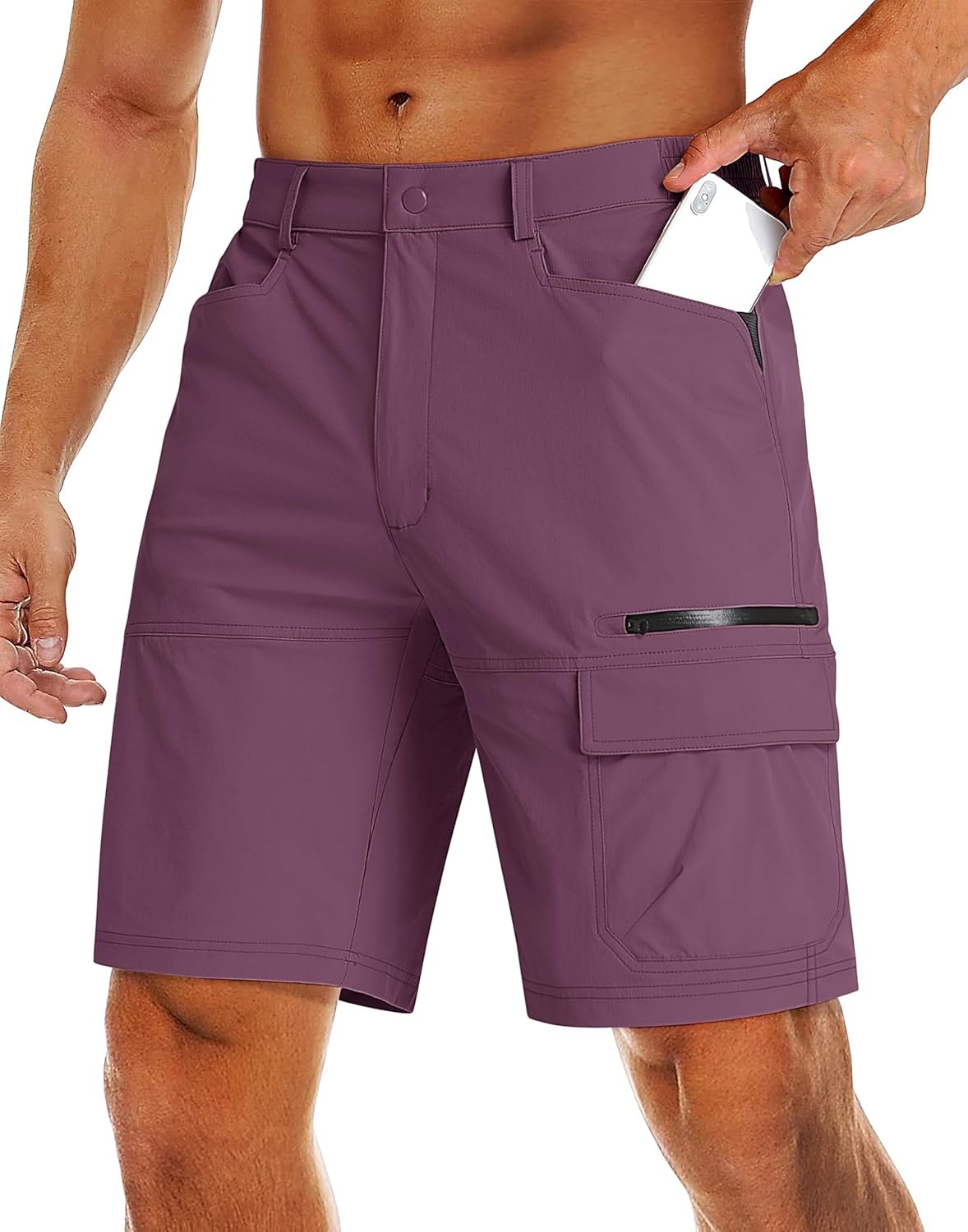 MAGCOMSEN Men's Hiking Cargo Shorts 9in Quick Dry Lightweight