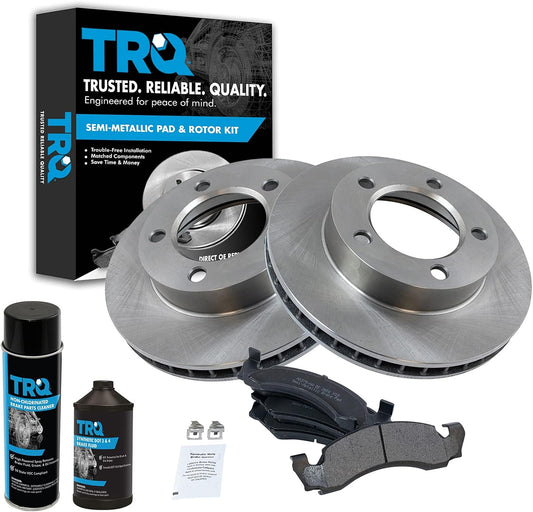 TRQ Front Brake Pad & Rotor Kit for 1987-1993 Ford Bronco