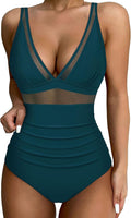 SUUKSESS Women Sexy Mesh Tummy Control Swimsuit (Style BS5L)