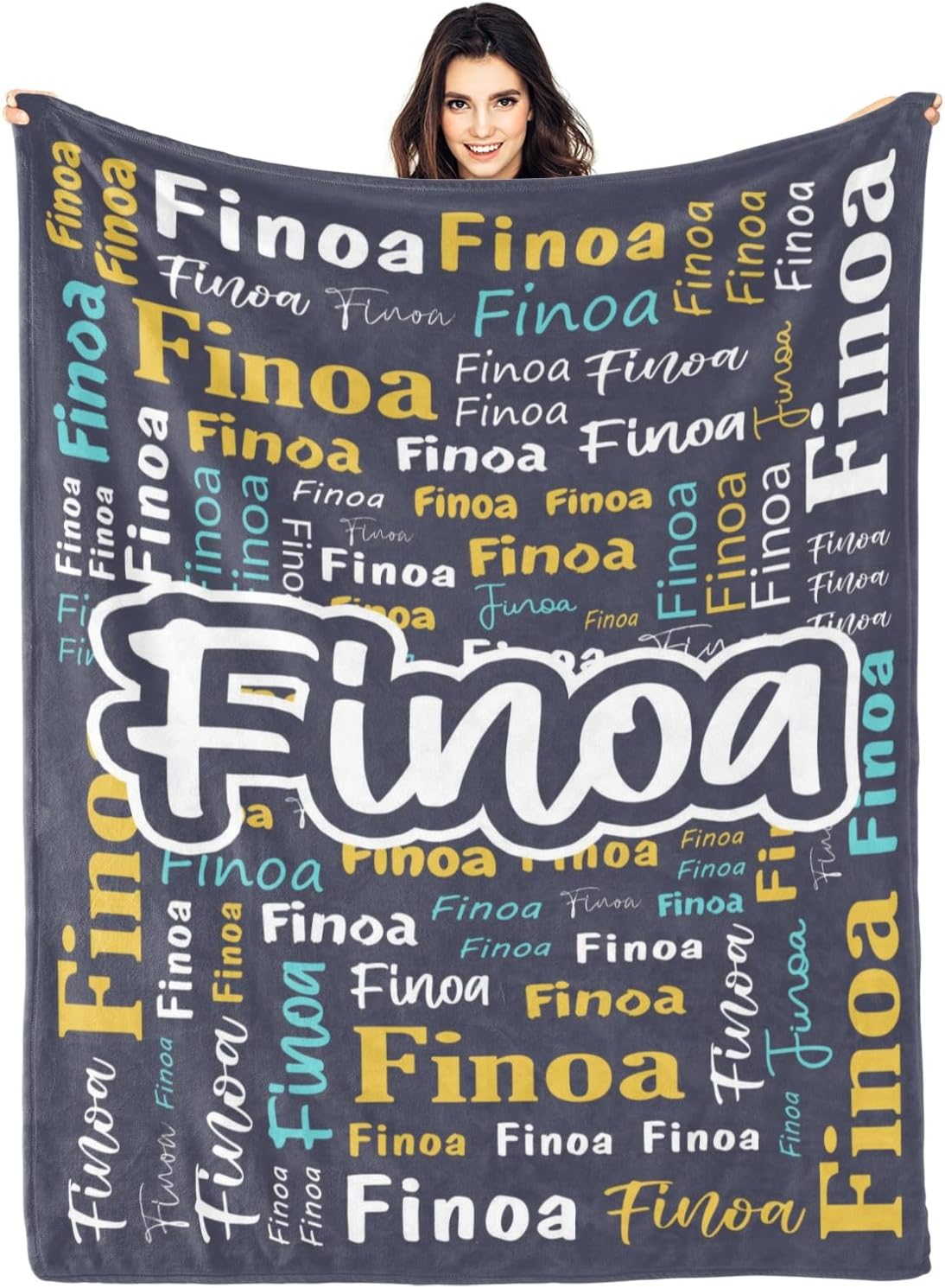 Custom Blanket with Name Personalized for Kids and Adults