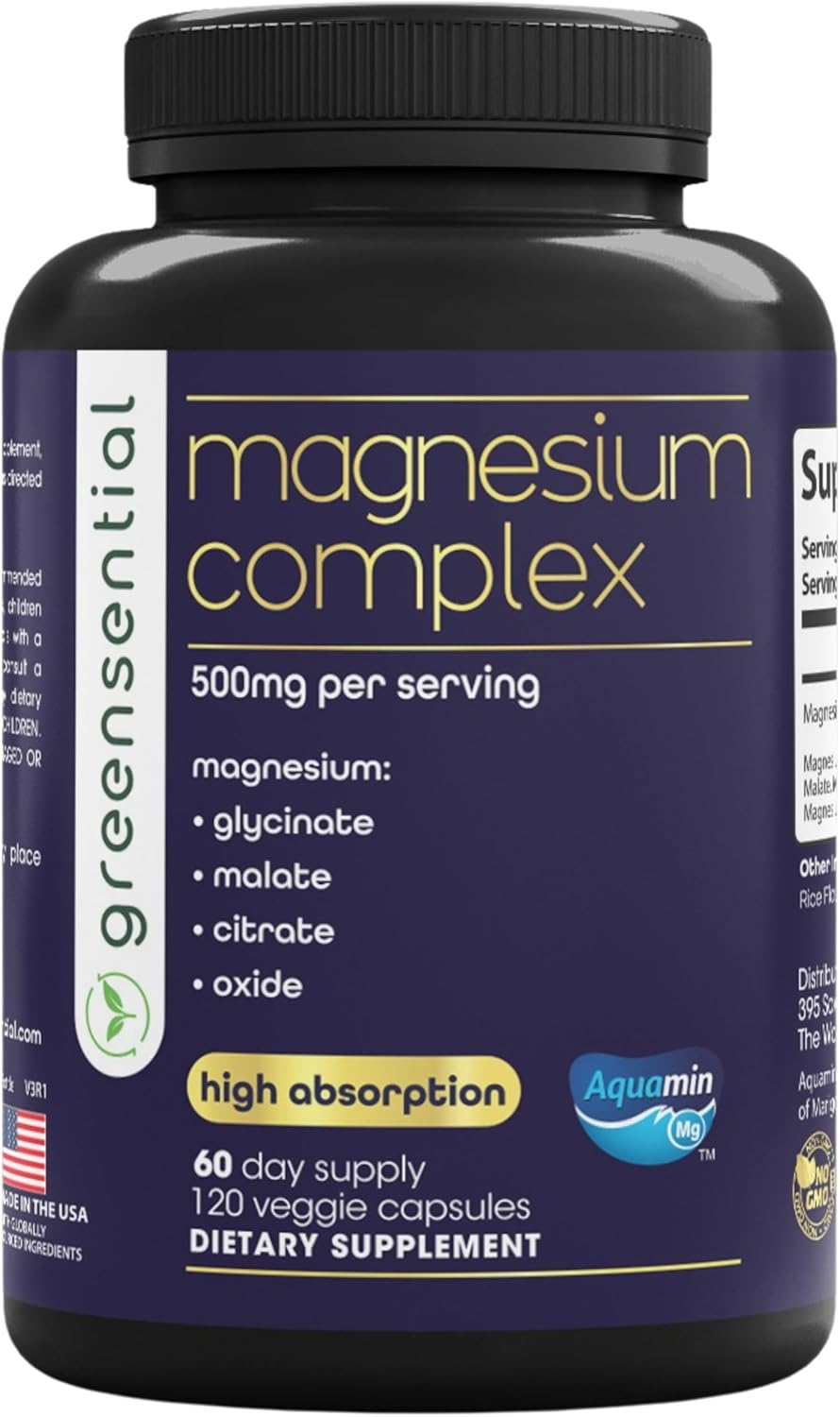 5-in-1 Magnesium Complex 500mg for Sleep, Muscles & Energy