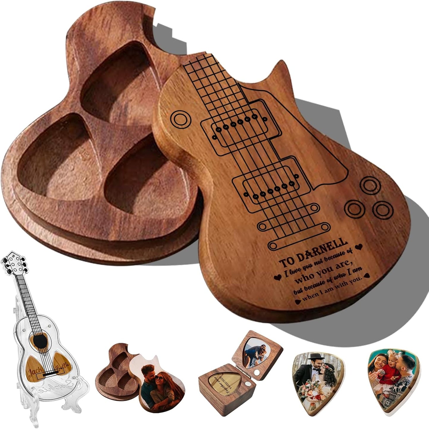 Personalized Engraved Guitar Pick Case: Custom Gift