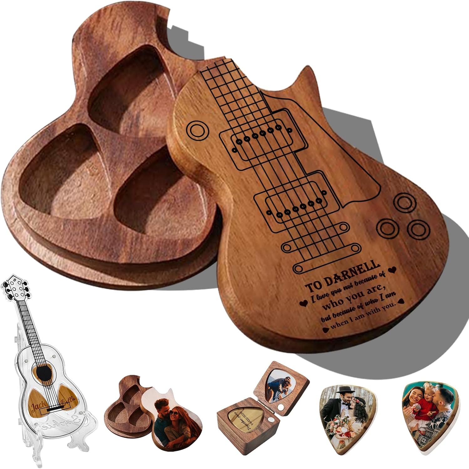 Personalized Engraved Guitar Pick Case: Custom Gift