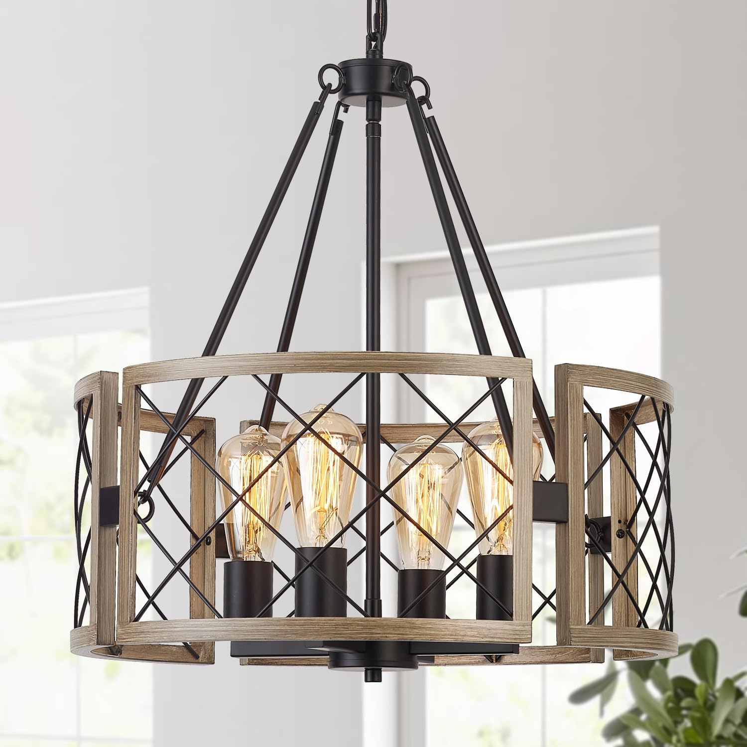 Modern Farmhouse Chandelier for Dining Room and Kitchen Island