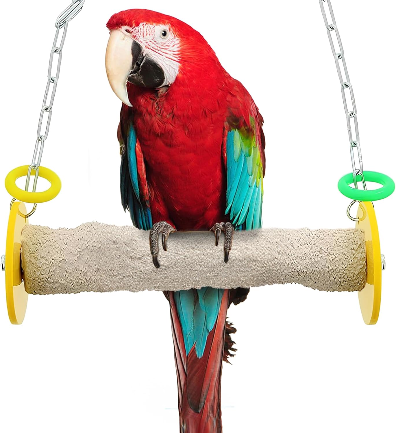 Sweet Feet and Beak Roll Bird Swing - Safe Non-Toxic Perch Toy