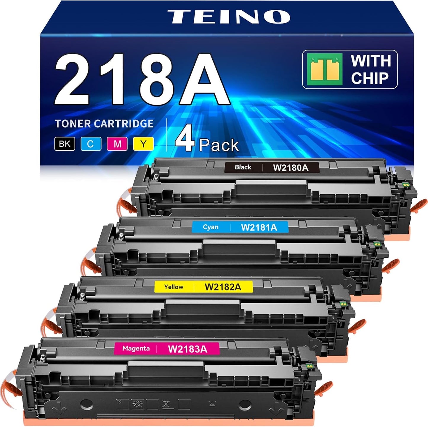 218A Toner Cartridges 4 Pack for HP Color Laserjet Printers