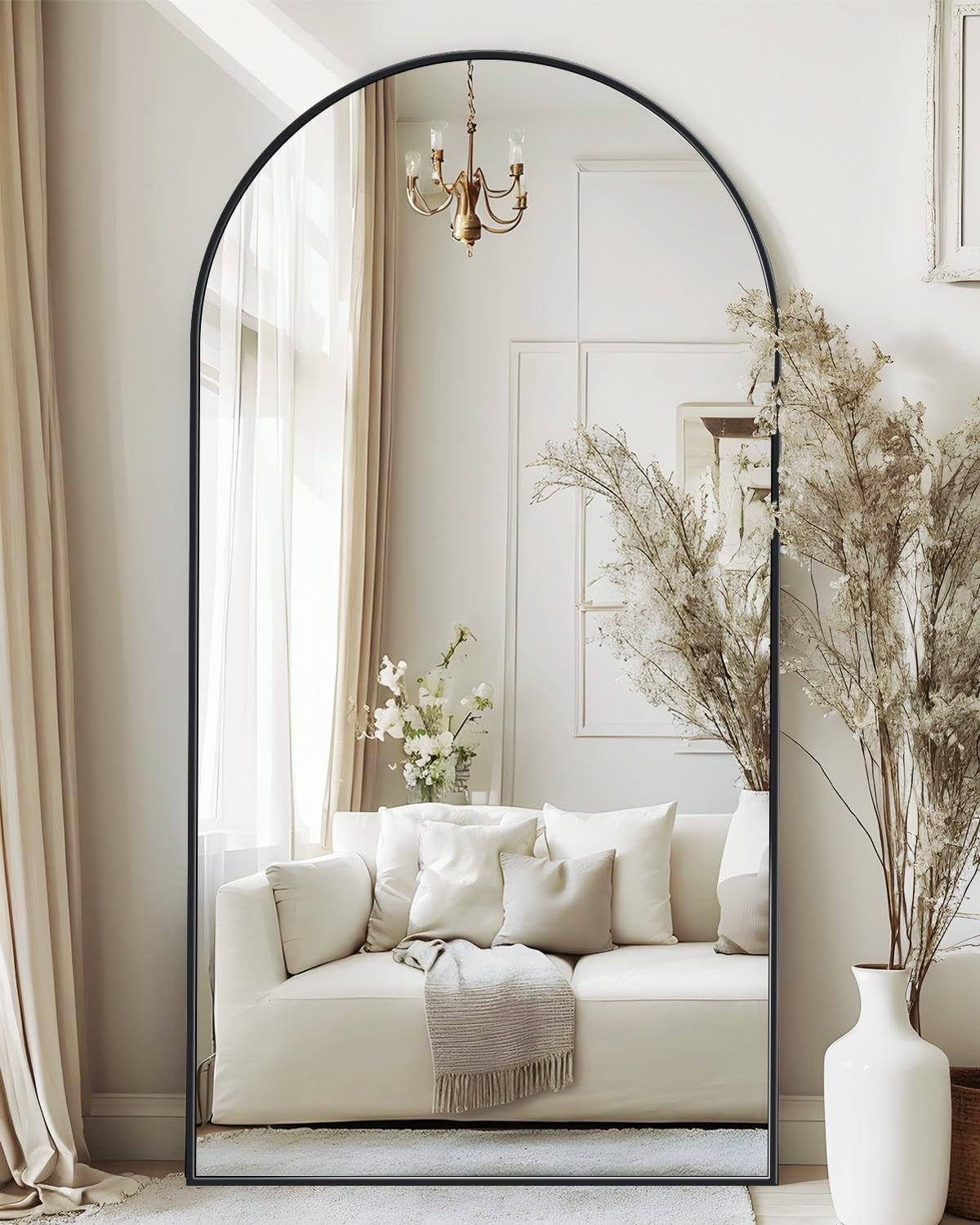 Antok Full Length Mirror 76x34 Arched Floor Mirror for Home