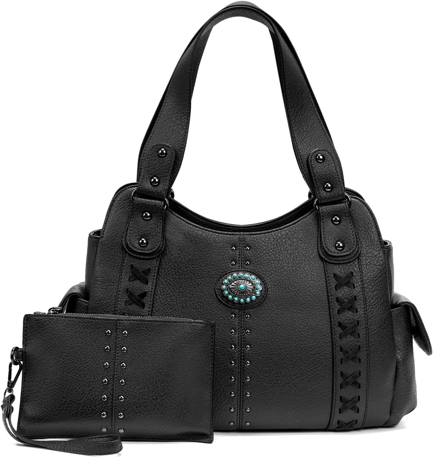 Large Western Tote Bag for Women with Vintage Embossed Style