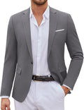 Mens Casual Blazer One Button Sport Coat - Lightweight Everyday
