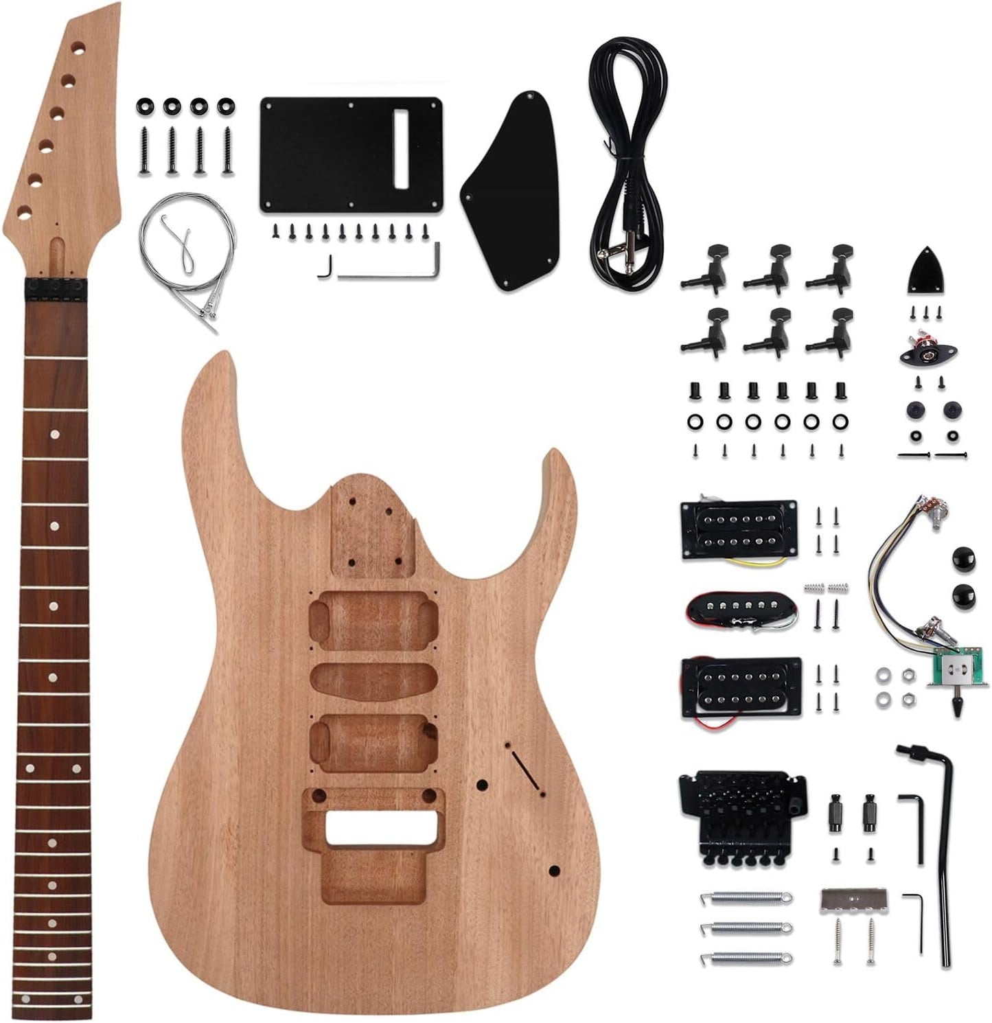DIY Electric Guitar Kit for Beginners with Mahogany Body