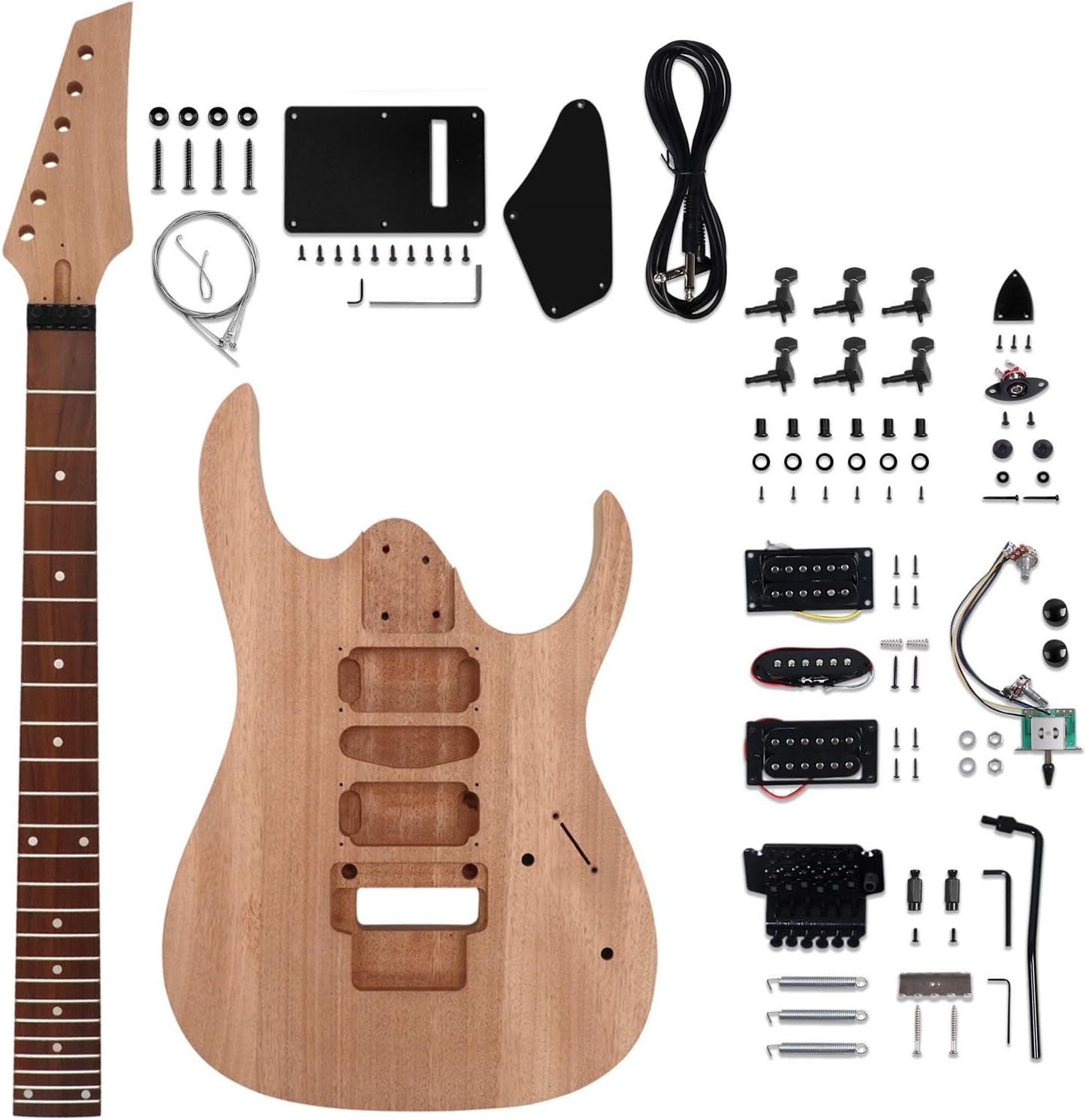 DIY Electric Guitar Kit for Beginners with Mahogany Body