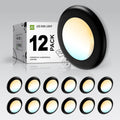 ASD 12 Pack LED Disk Lights 6 in - Slim Dimmable 5CCT Ceiling Light