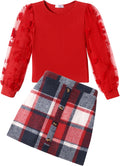 Arshiner Girl's Skirt Sets Casual Fall Outfits - Cute Corduroy 2-Piece