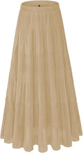 Women's Chiffon White Flowy Maxi Skirt Pleated A Line - Comfortable be