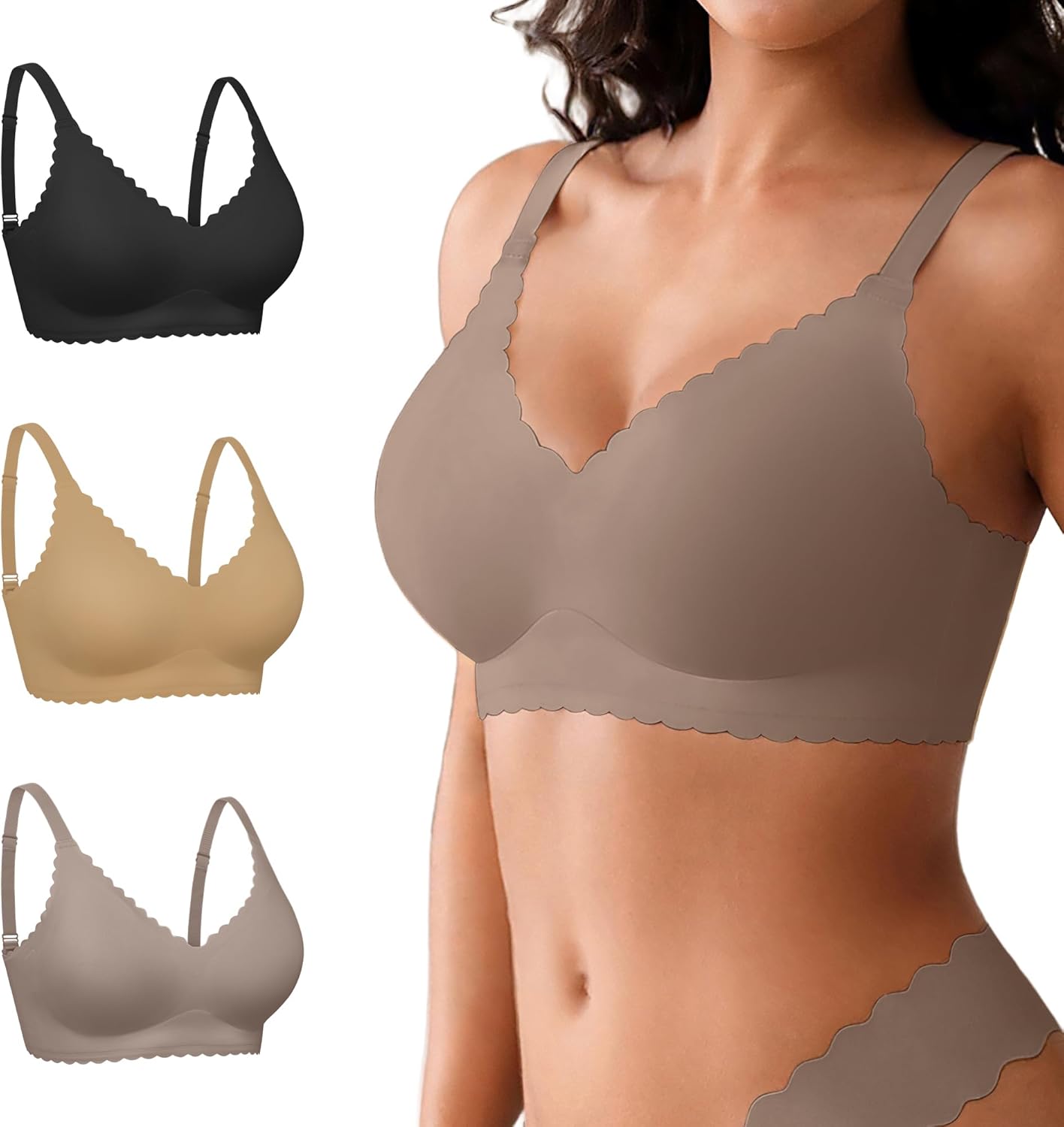 Wireless Seamless Bras for Women - Comfort & Support Pack