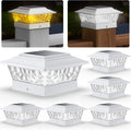 Solar Post Lights Outdoor 12 LEDs Post Cap Lights - Dynamic Ripple