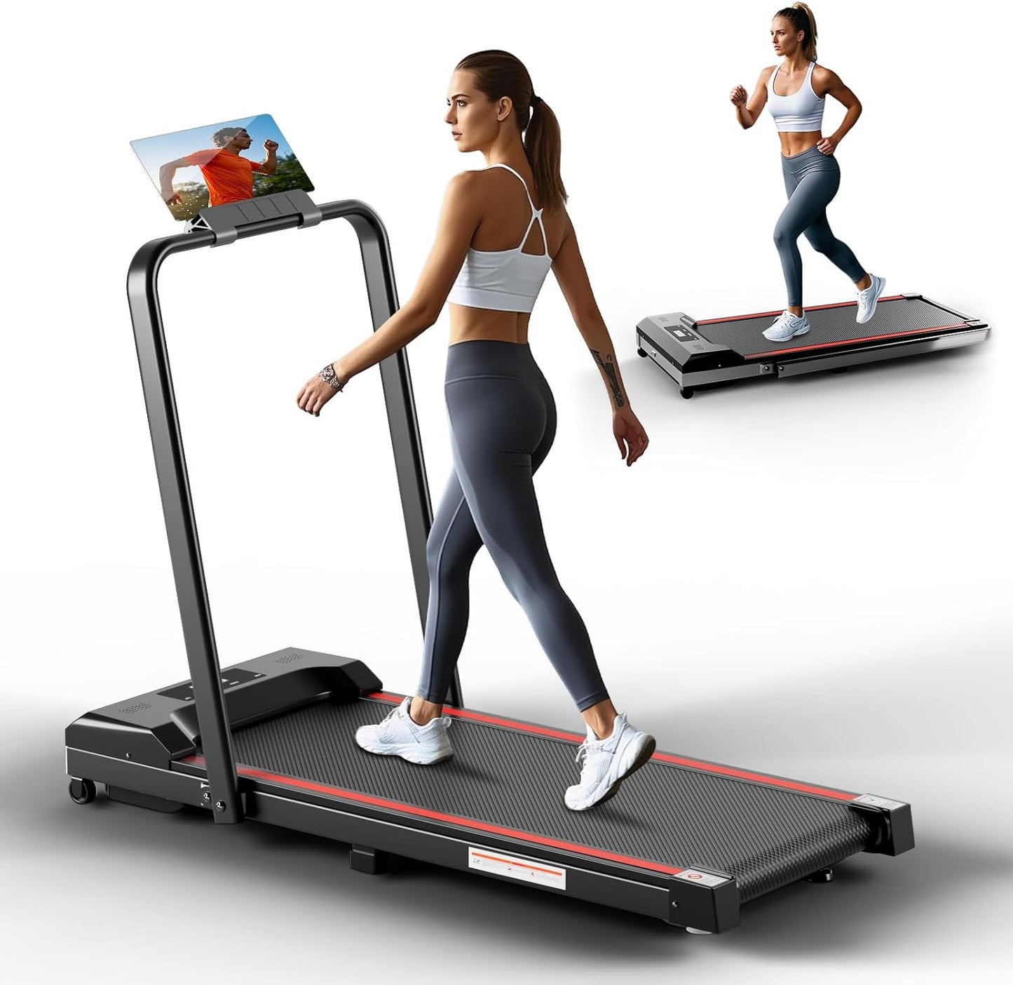 Walking Pad with Handle Bar for Home and Office Use